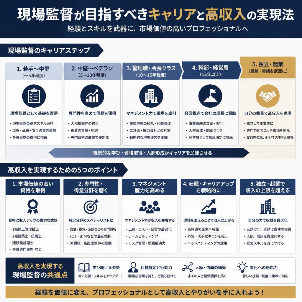 現場監督が目指すべきキャリアと高収入の実現法