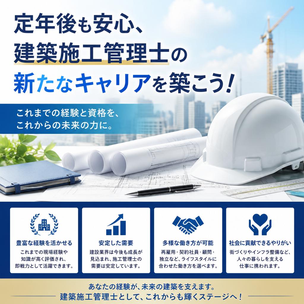 定年後も安心、建築施工管理士の新たなキャリアを築こう！