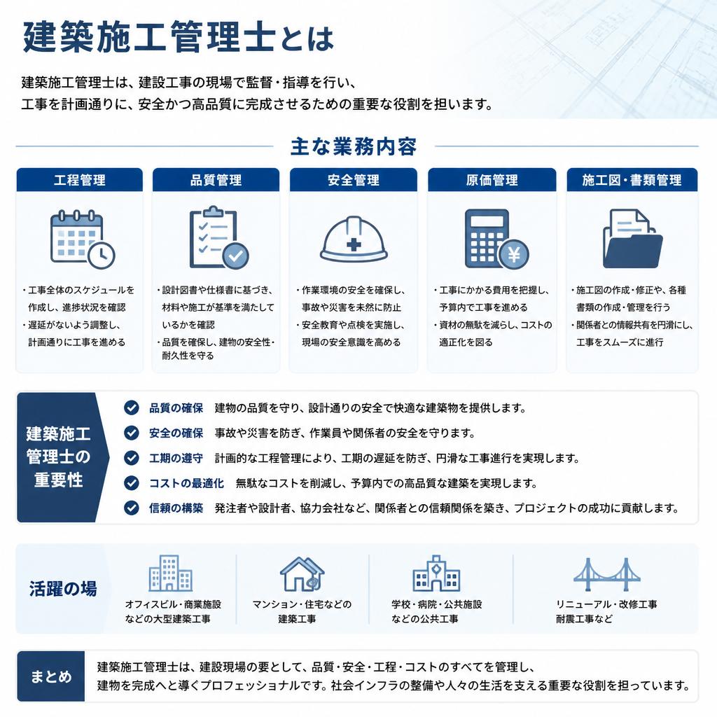 建築施工管理士の仕事内容とは？
