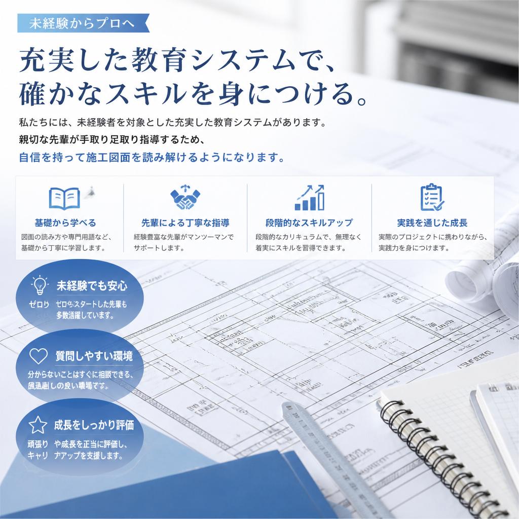 未経験者でも安心の教育体制