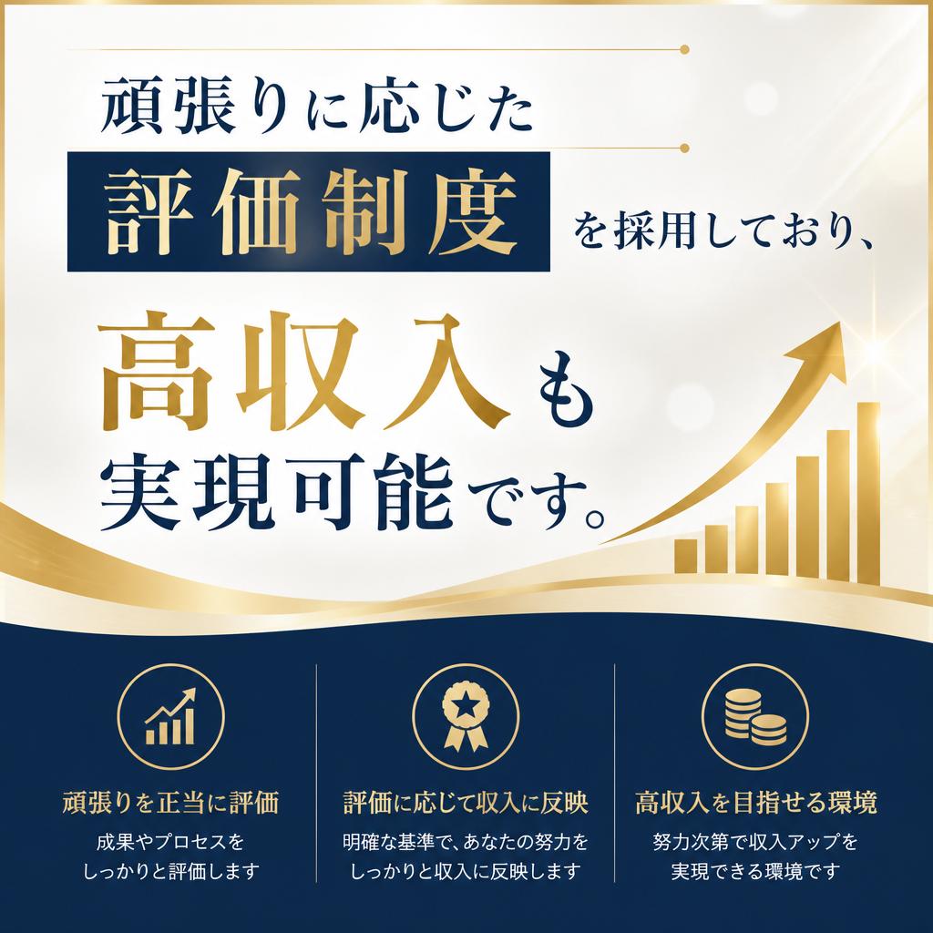 高収入を目指せる評価制度