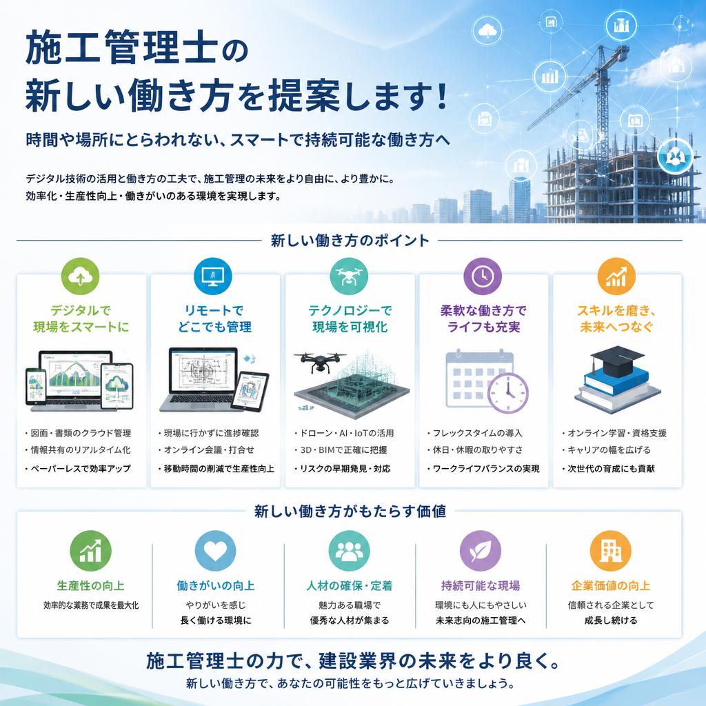 施工管理士の新しい働き方を提案します！